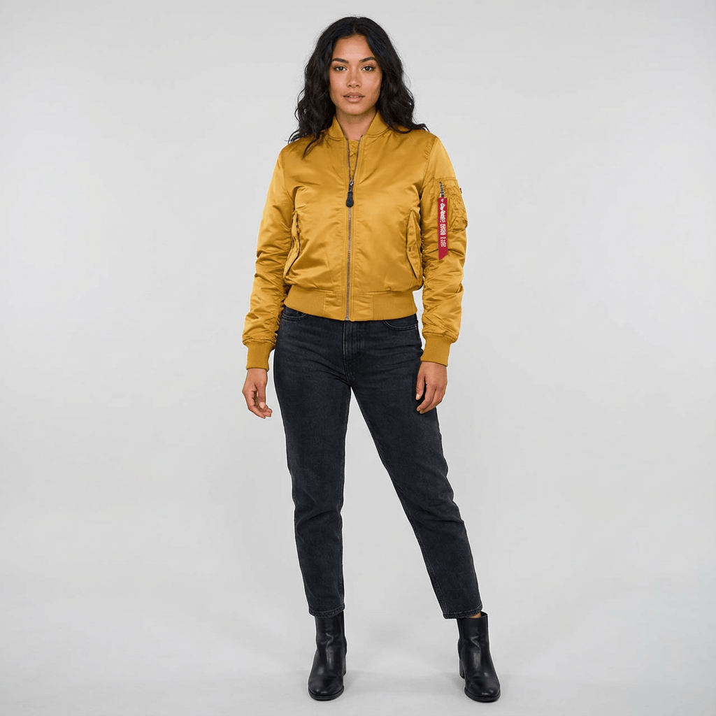 Women's Bomber Jacket | Ribbed Trim & Sleeve Pocket