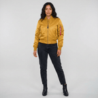 Women's Bomber Jacket | Ribbed Trim & Sleeve Pocket