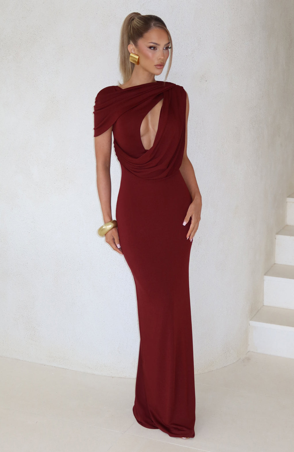 Clara Maxi Dress - Cherry Lacquer