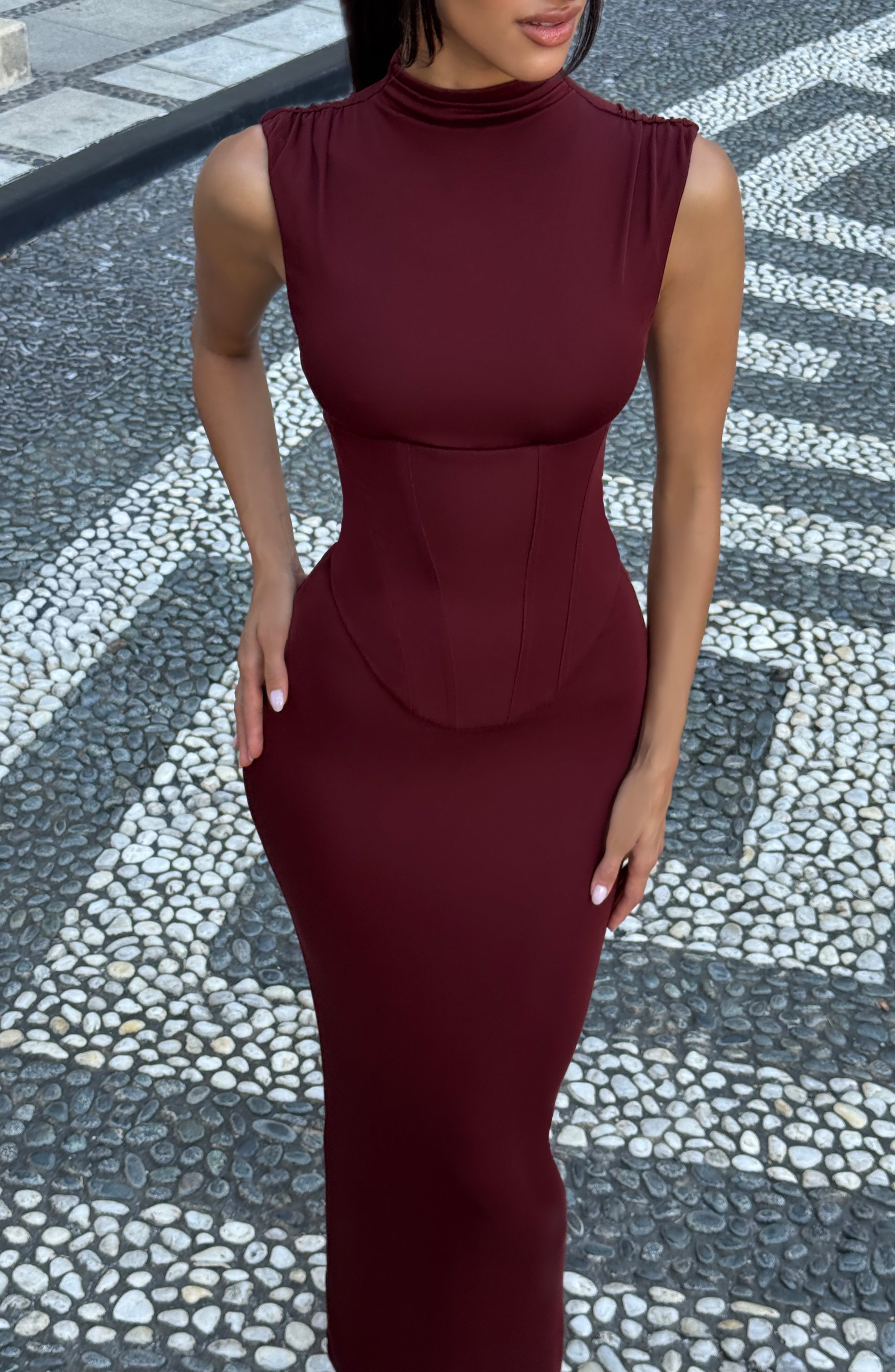Brooke Maxi Dress - Cherry Lacquer