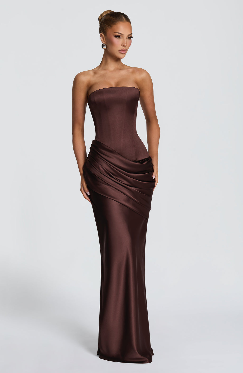 Natalie Maxi Dress - Plum Brown