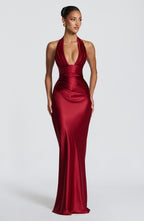 Edith Maxi Dress - Deep Red