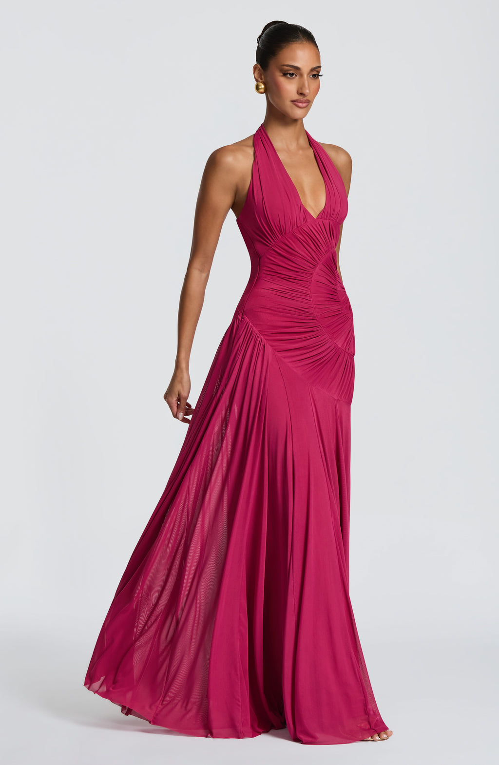 Daisy Maxi Dress - Raspberry