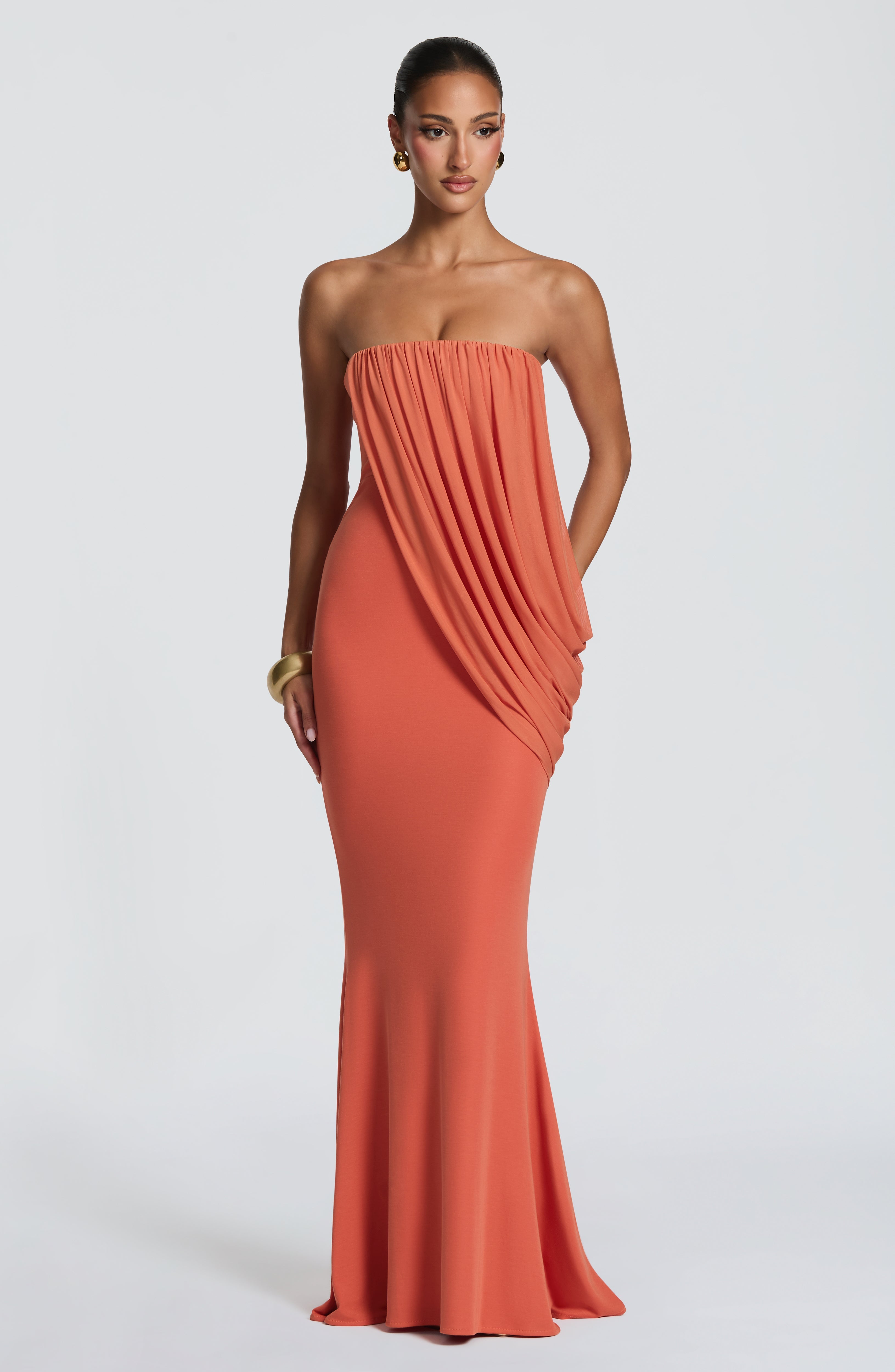Caroline Maxi Dress - Burnt Orange