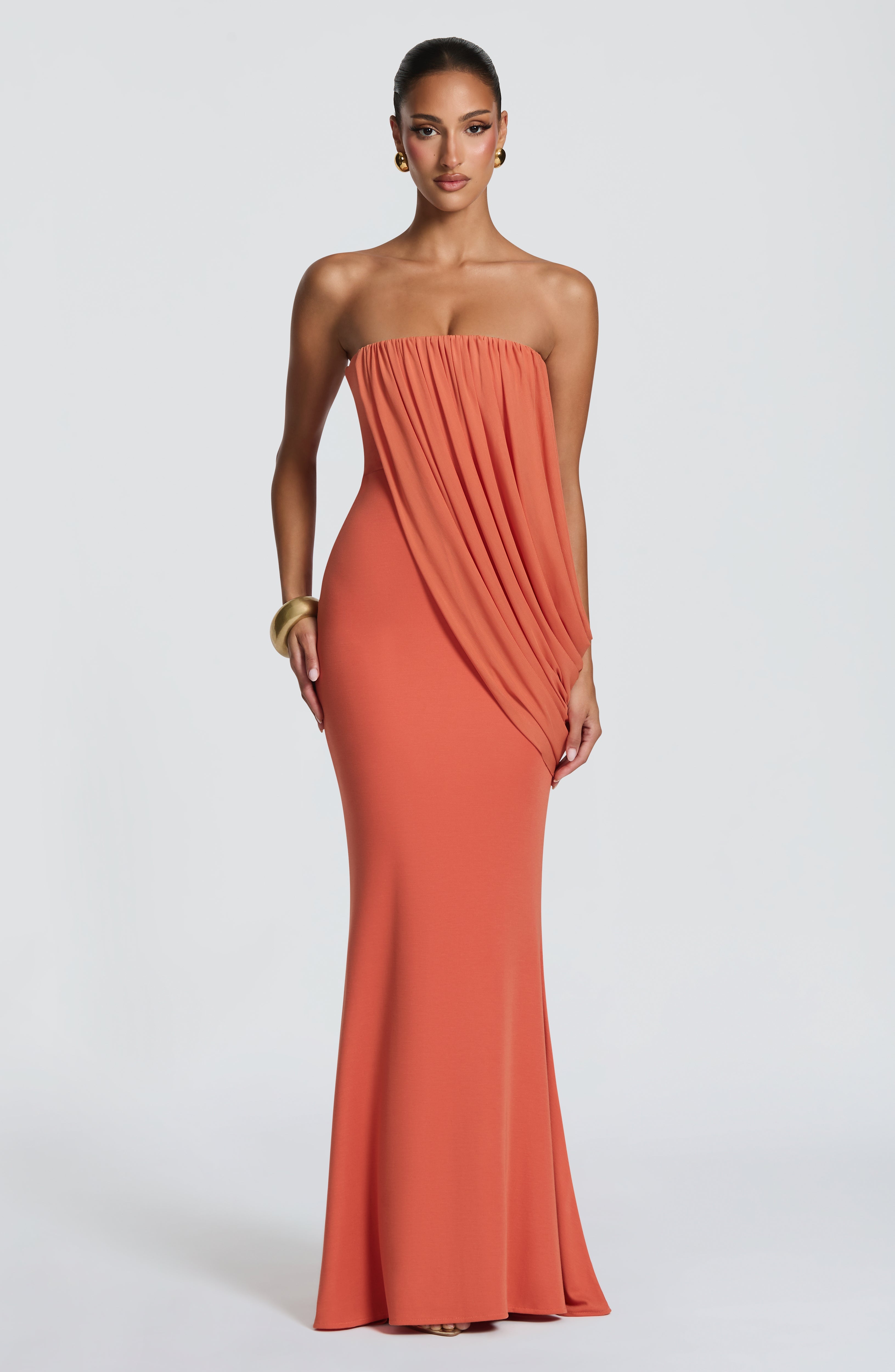 Caroline Maxi Dress - Burnt Orange