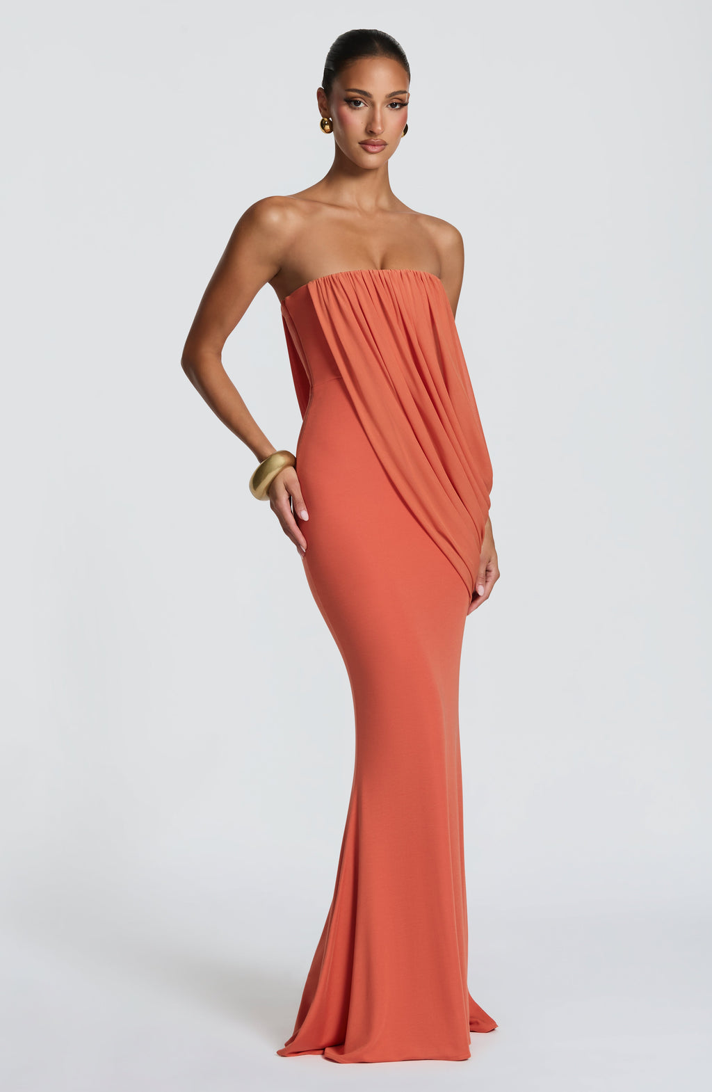 Caroline Maxi Dress - Burnt Orange