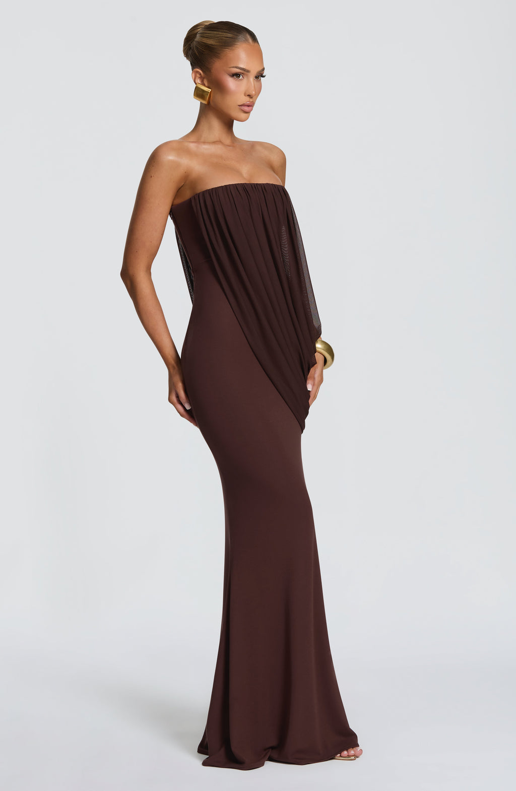 Caroline Maxi Dress - Plum Brown