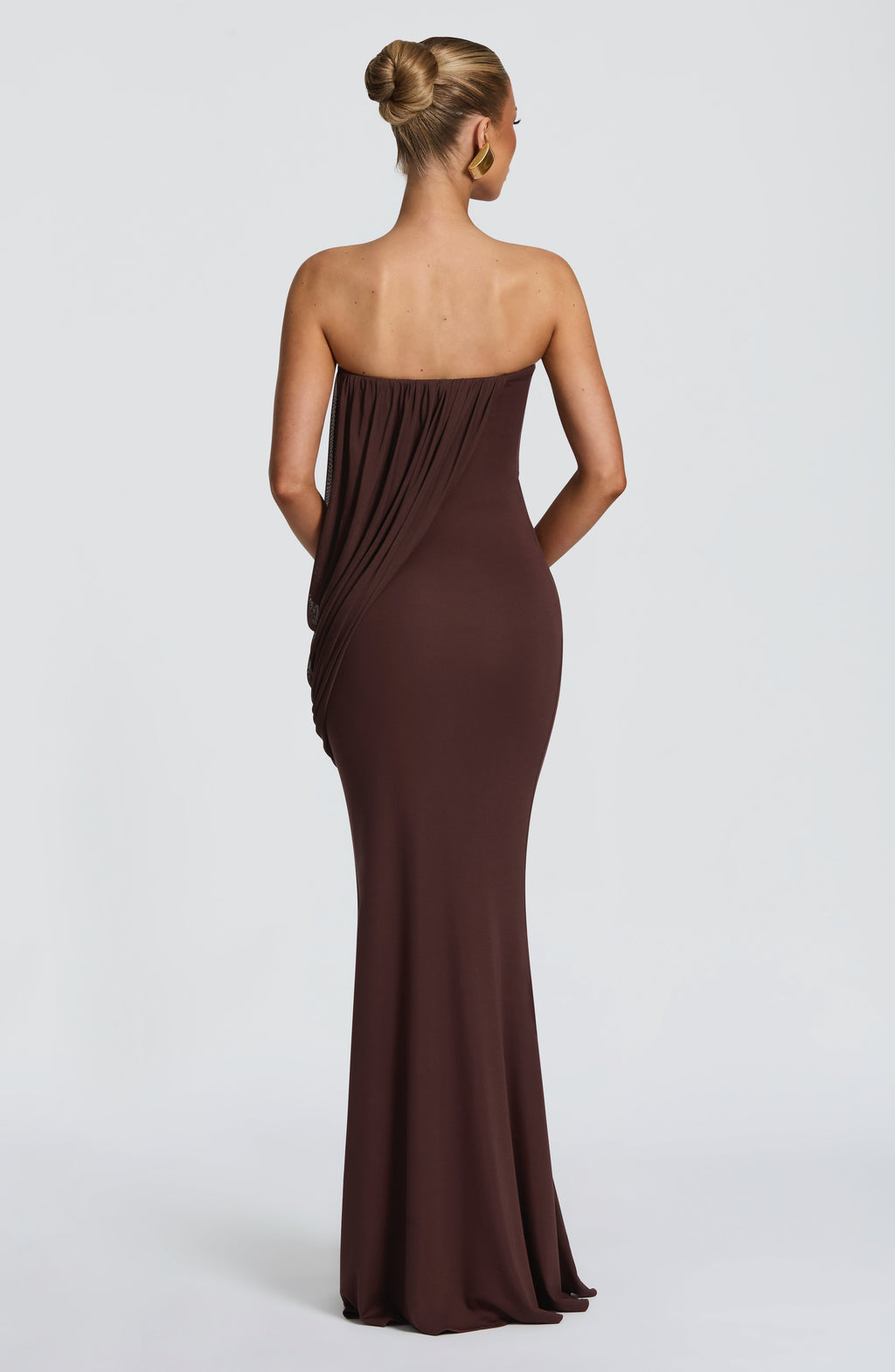 Caroline Maxi Dress - Plum Brown