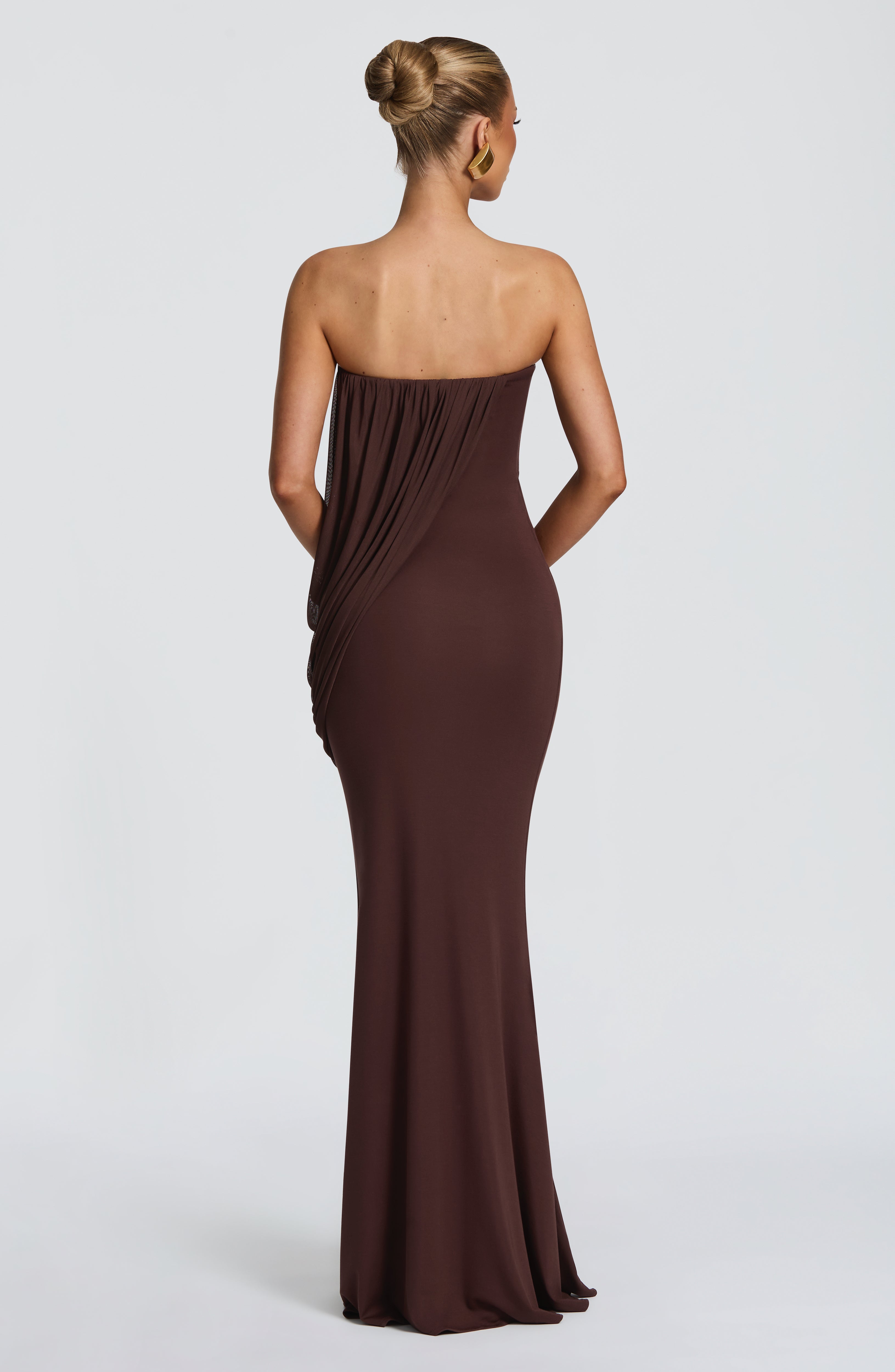 Caroline Maxi Dress - Plum Brown