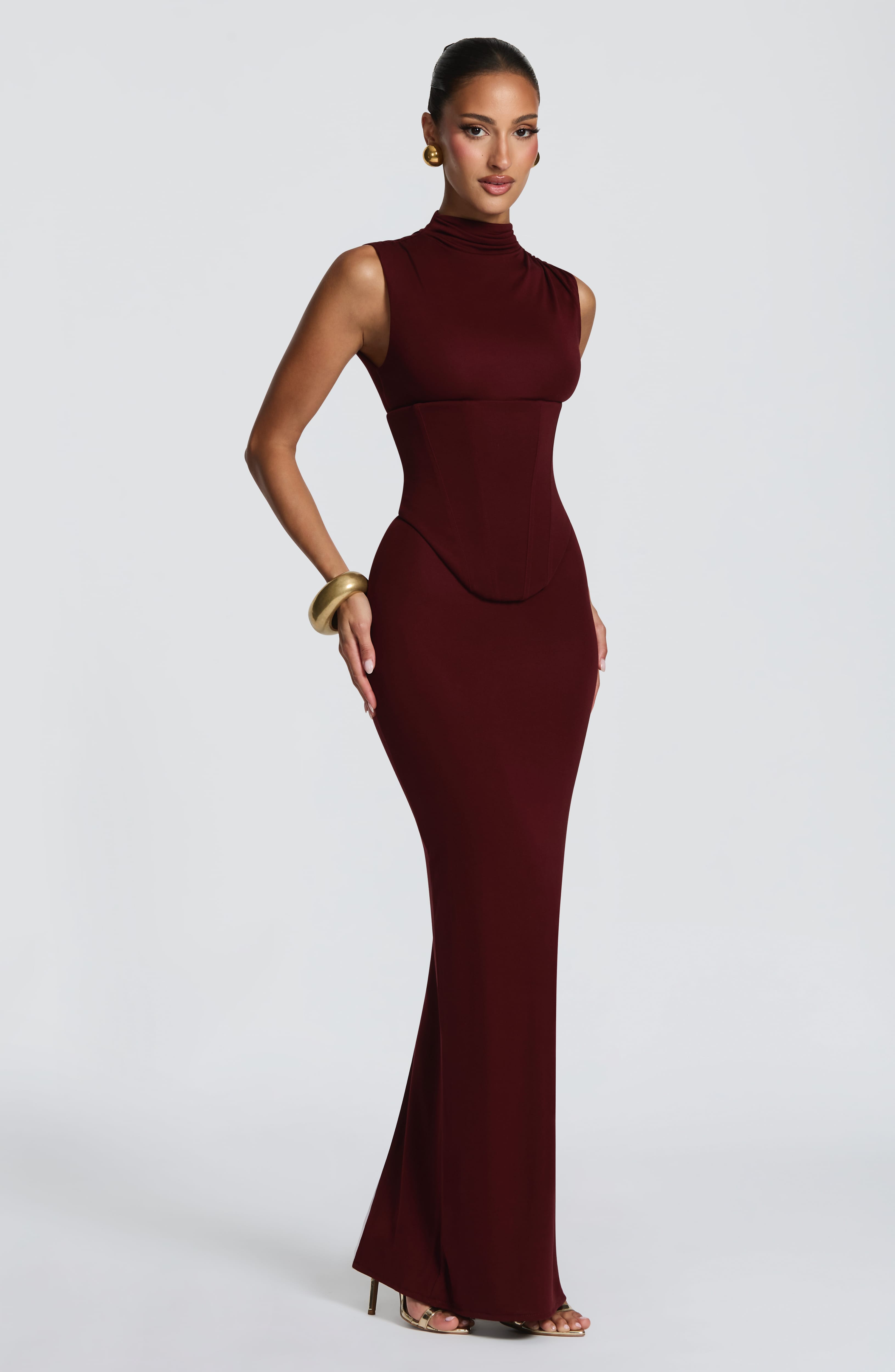 Brooke Maxi Dress - Cherry Lacquer
