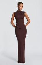 Brooke Maxi Dress - Plum Brown