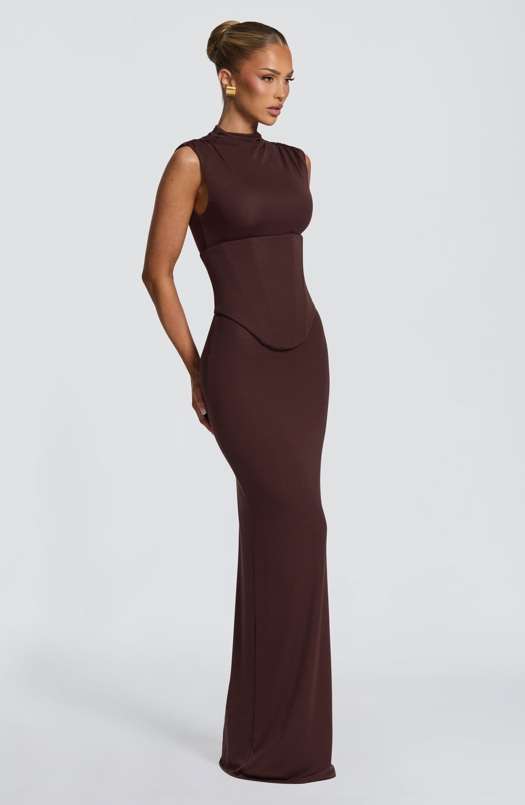 Brooke Maxi Dress - Plum Brown