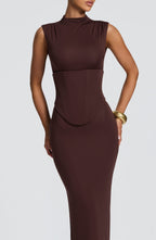 Brooke Maxi Dress - Plum Brown