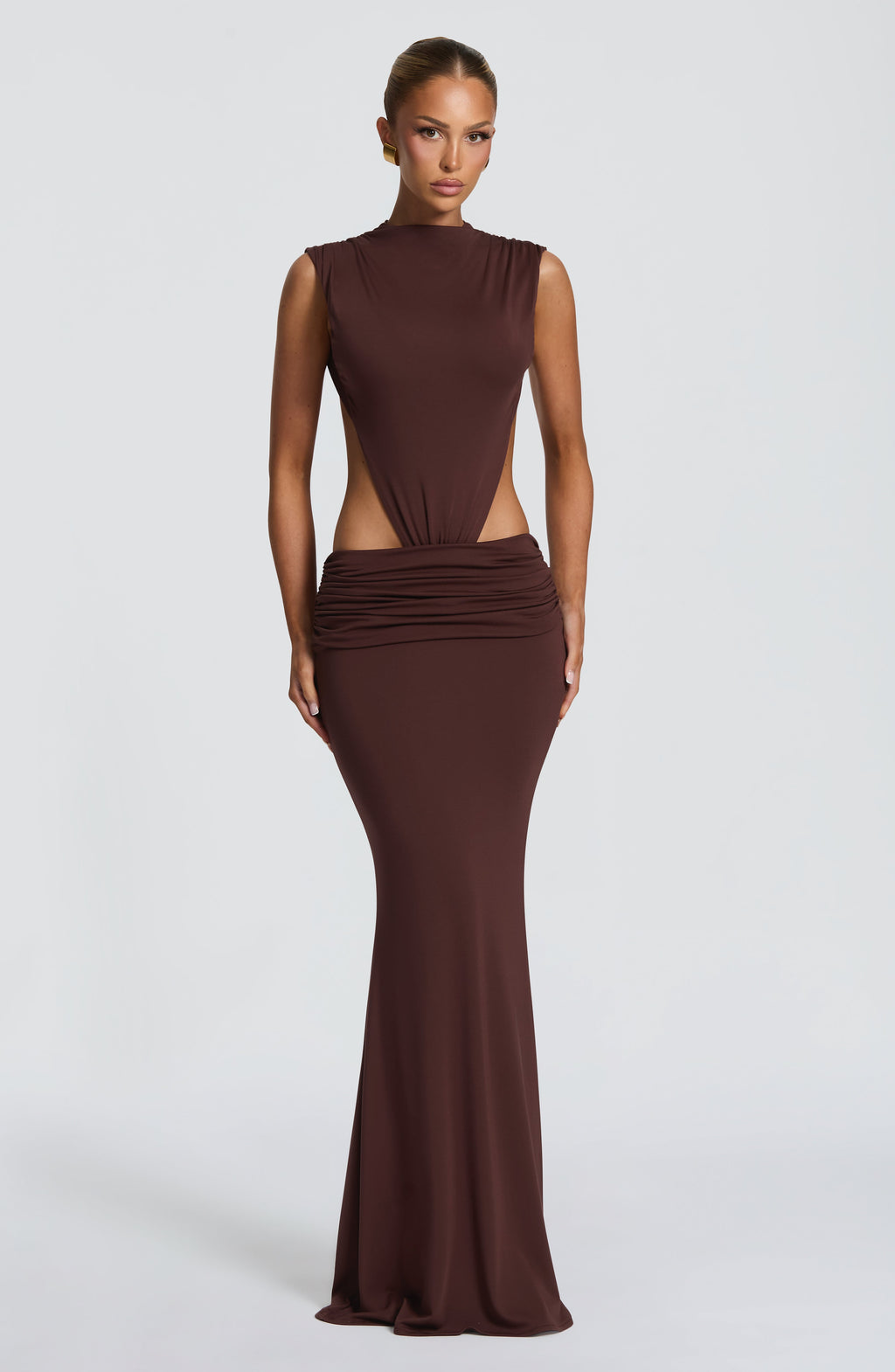 Elsa Maxi Dress - Plum Brown