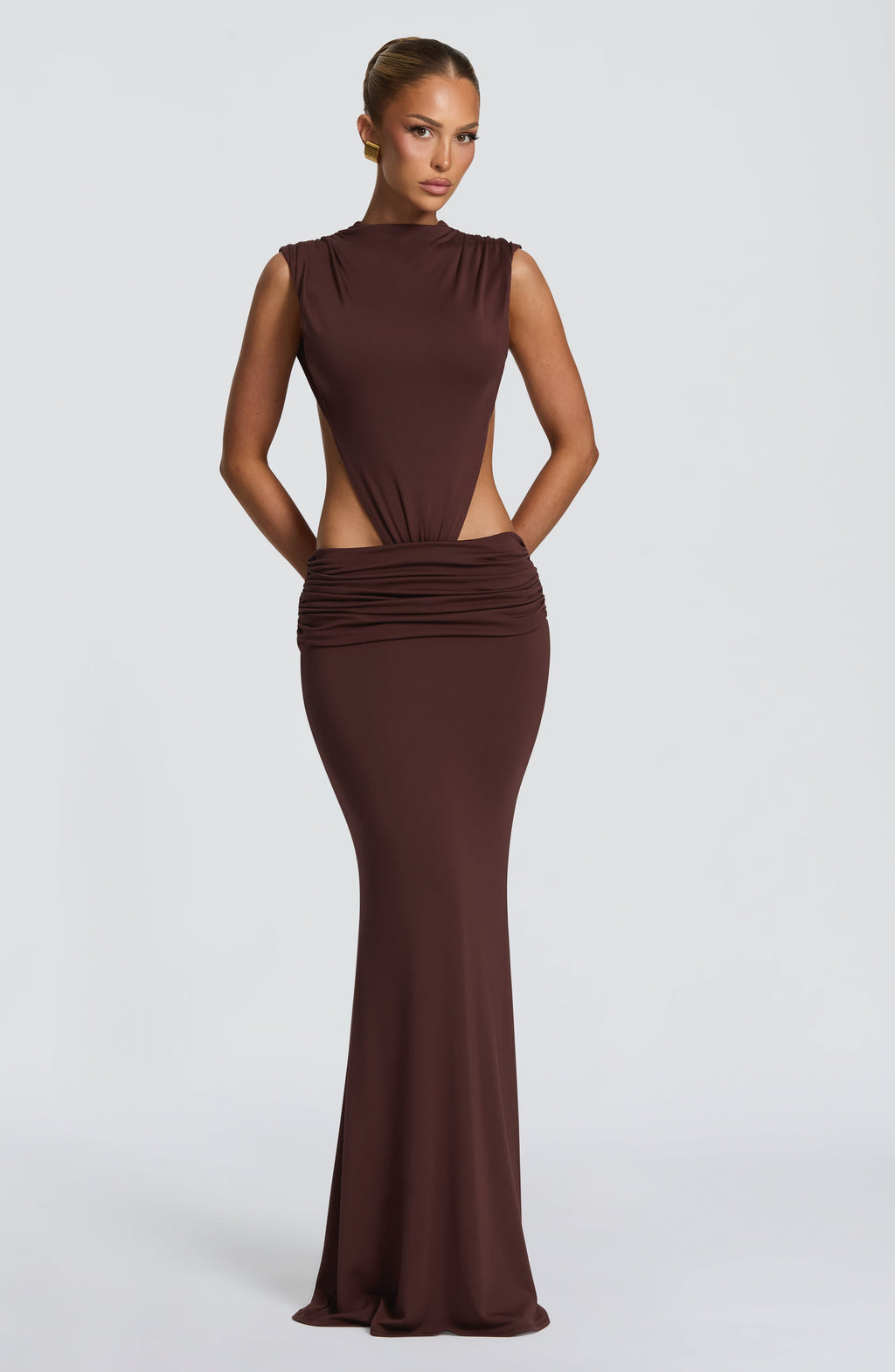 Elsa Maxi Dress - Plum Brown
