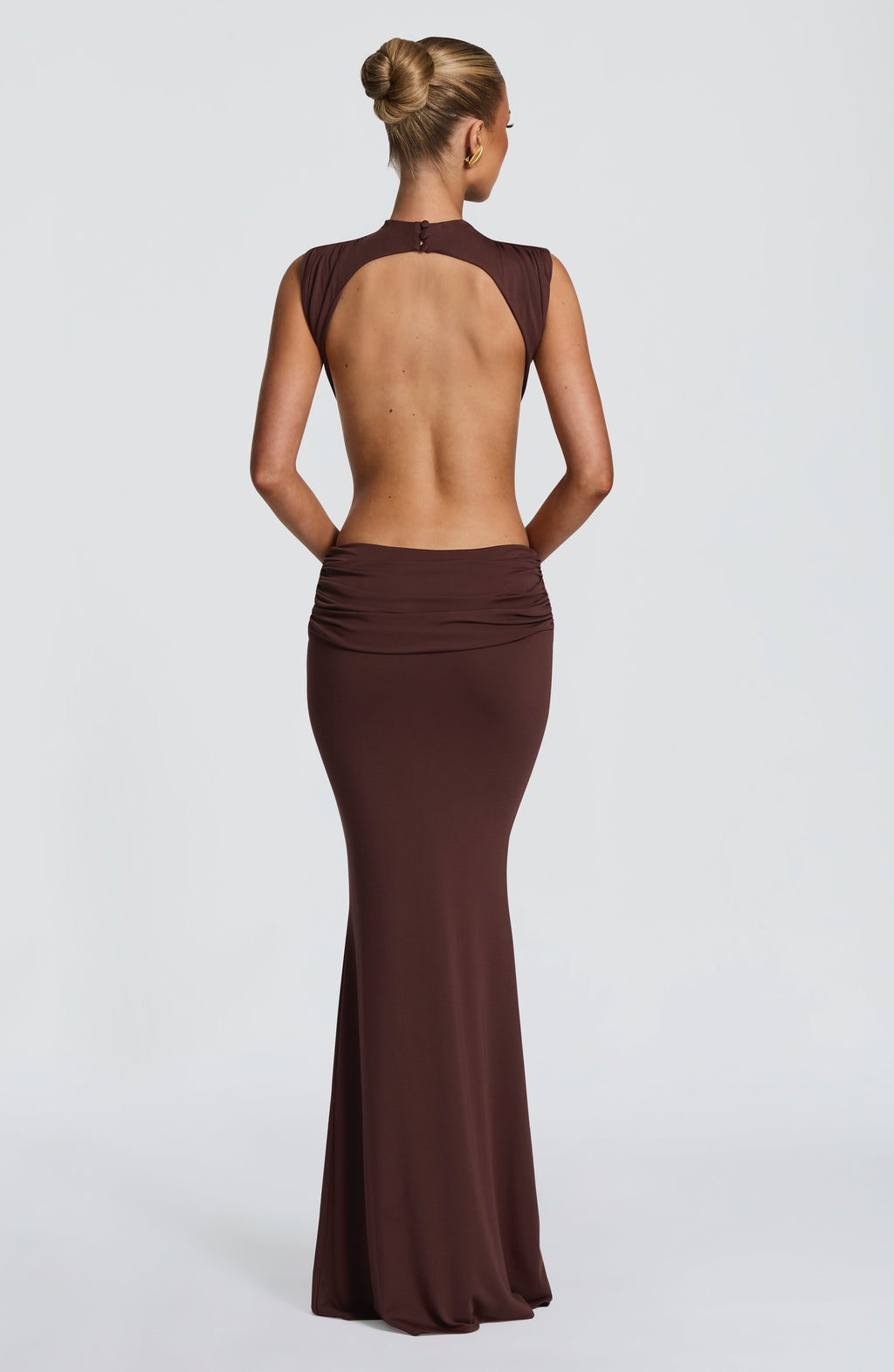 Elsa Maxi Dress - Plum Brown