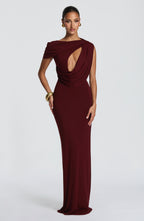 Clara Maxi Dress - Cherry Lacquer