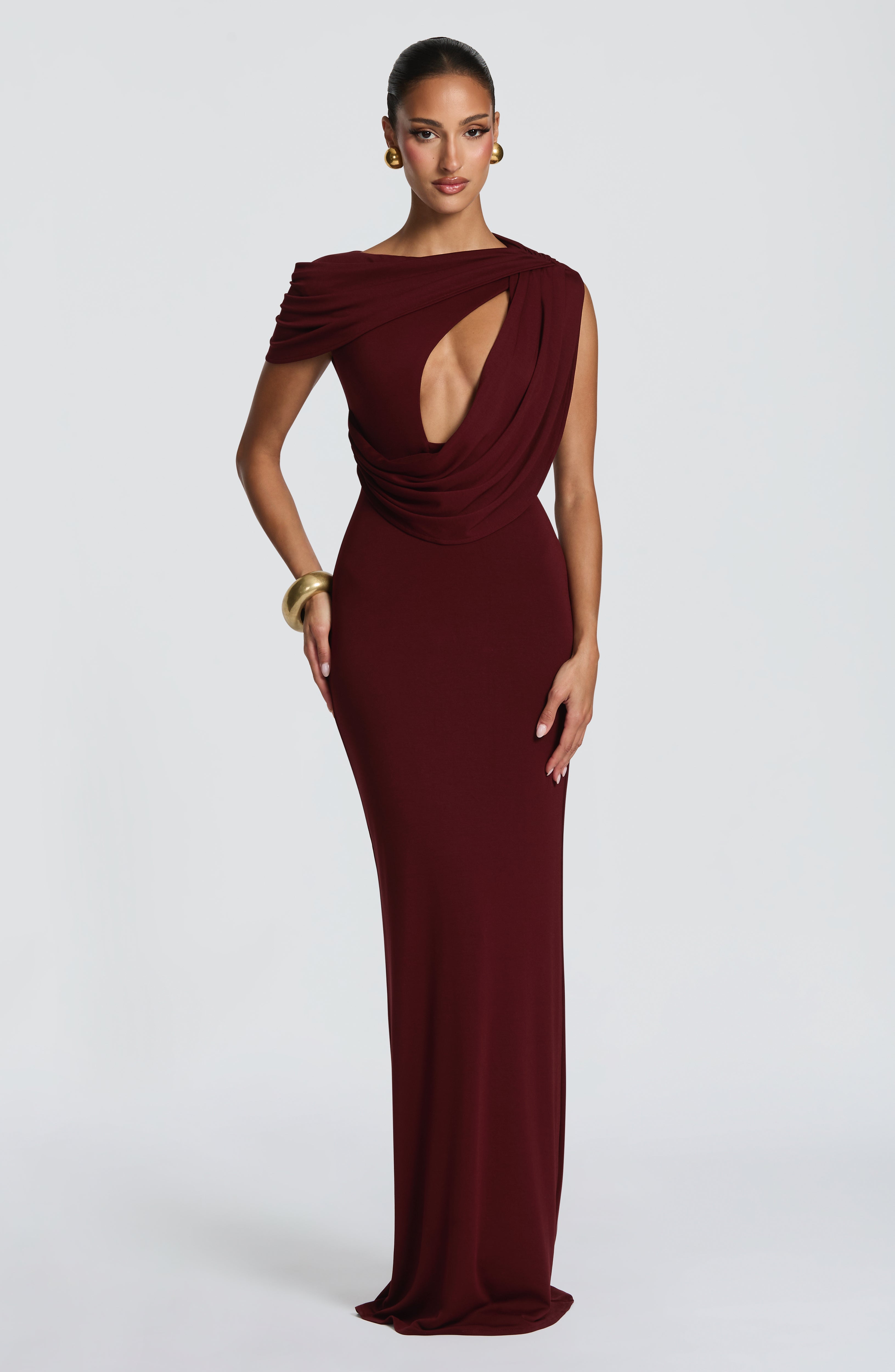 Clara Maxi Dress - Cherry Lacquer