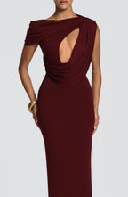 Clara Maxi Dress - Cherry Lacquer