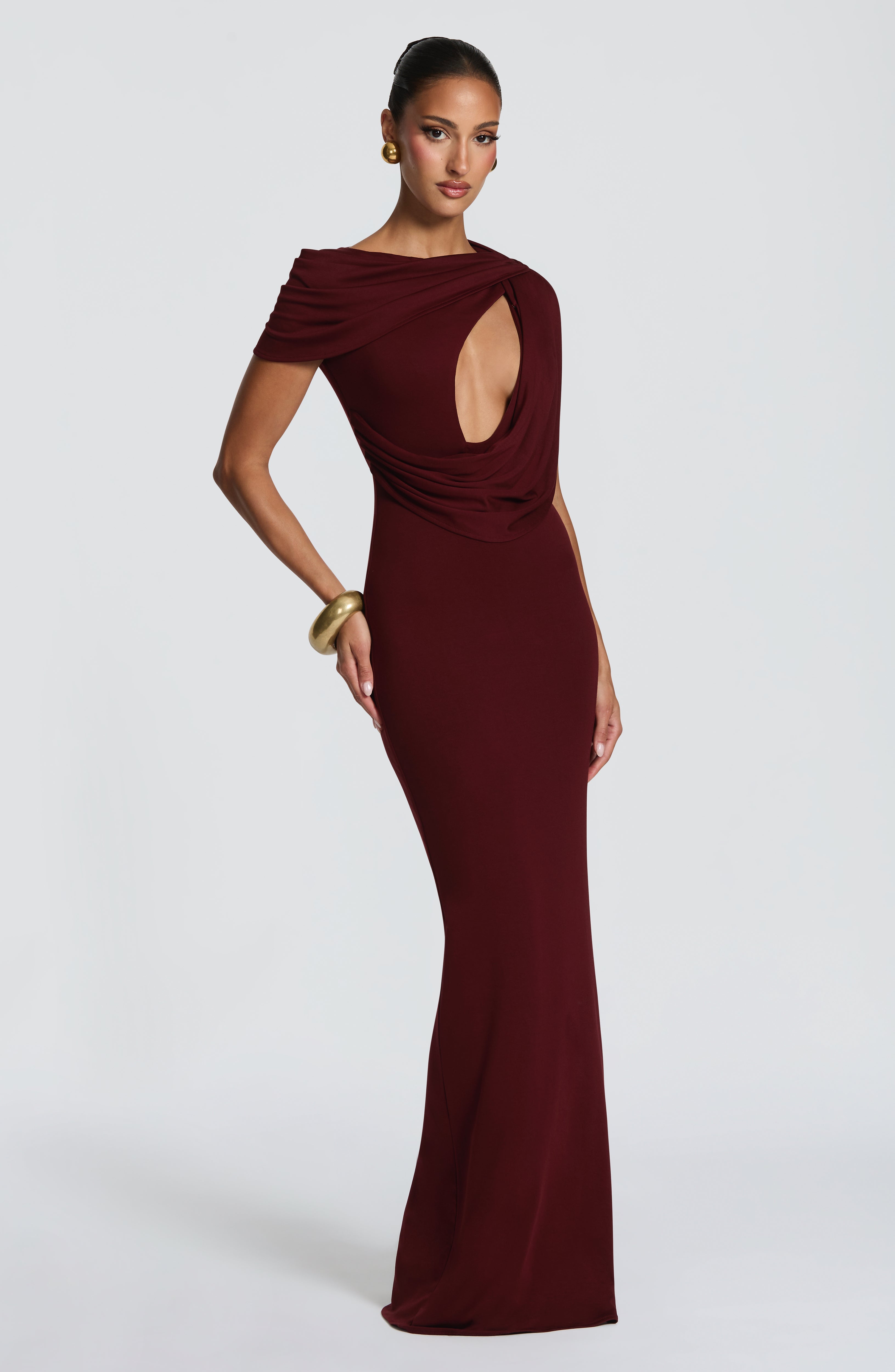 Clara Maxi Dress - Cherry Lacquer