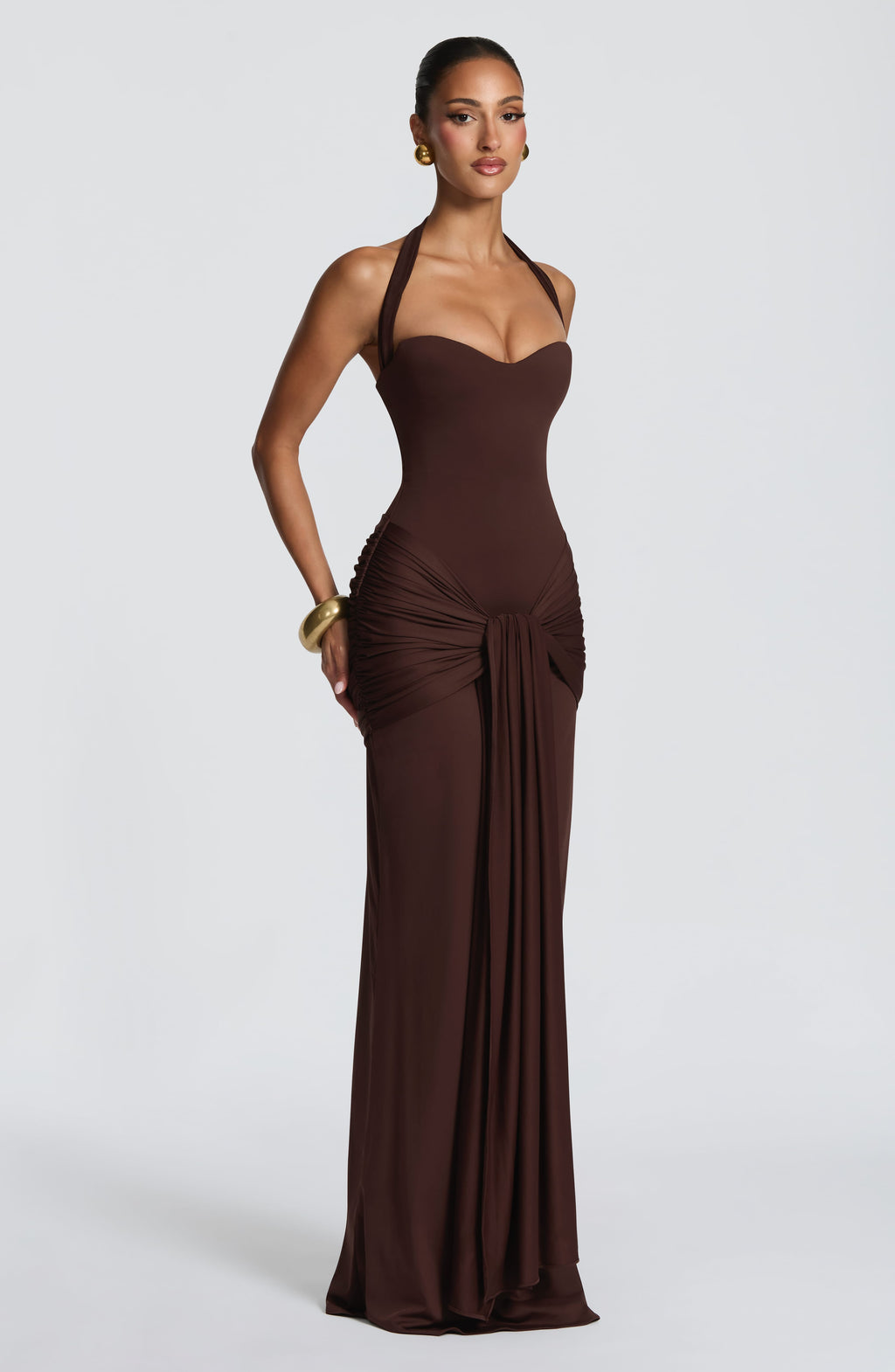 Paige Maxi Dress - Plum Brown