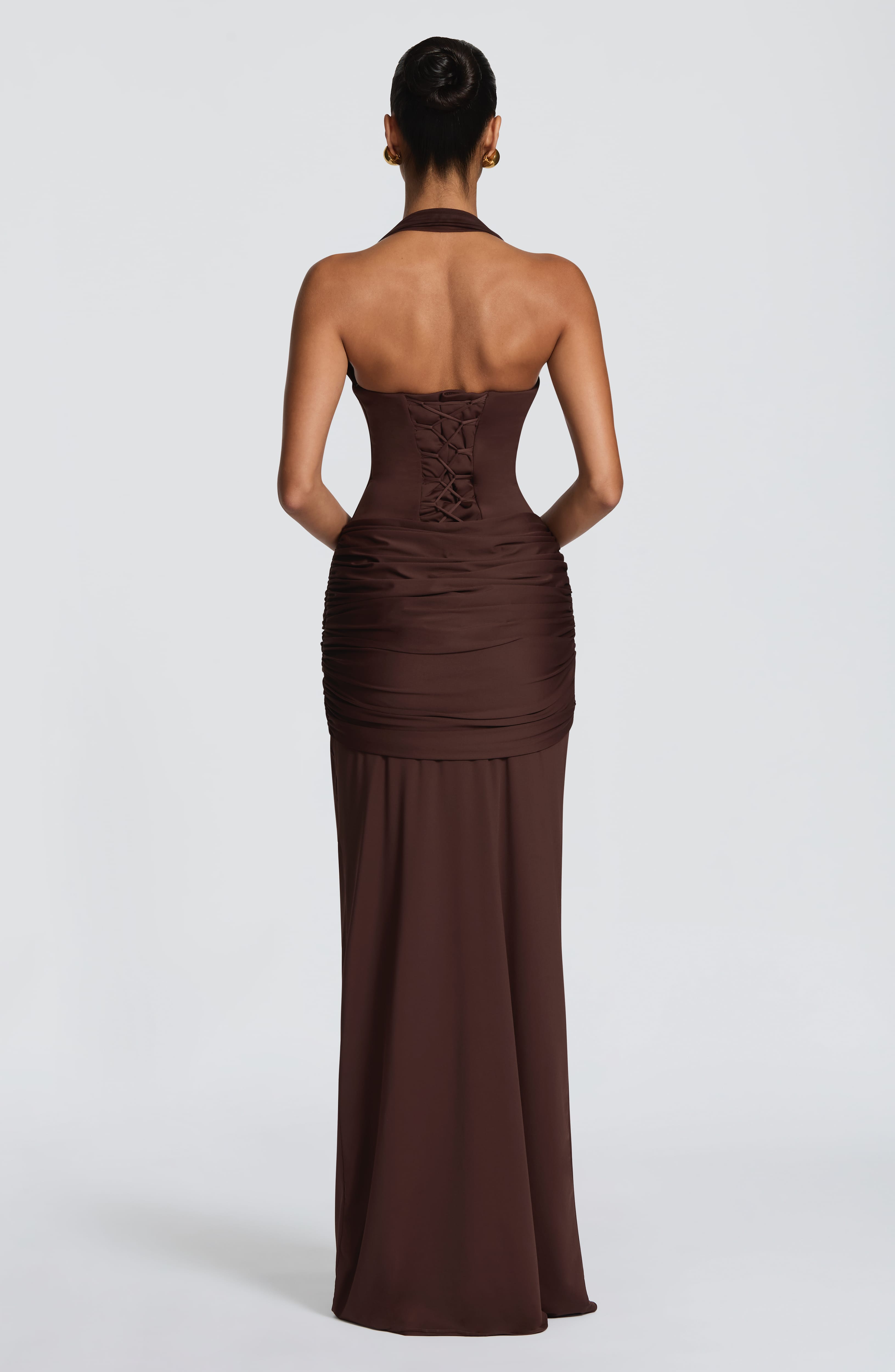 Paige Maxi Dress - Plum Brown