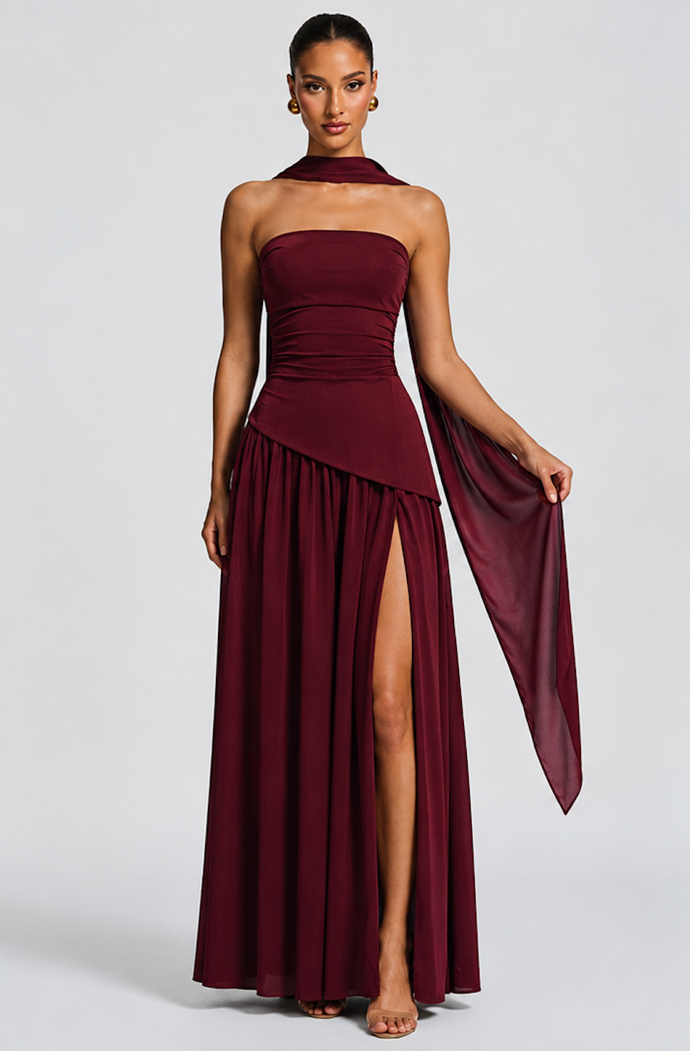 Ruby Maxi Dress - Cherry Lacquer