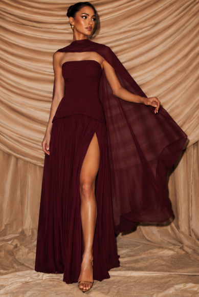 Ruby Maxi Dress - Cherry Lacquer