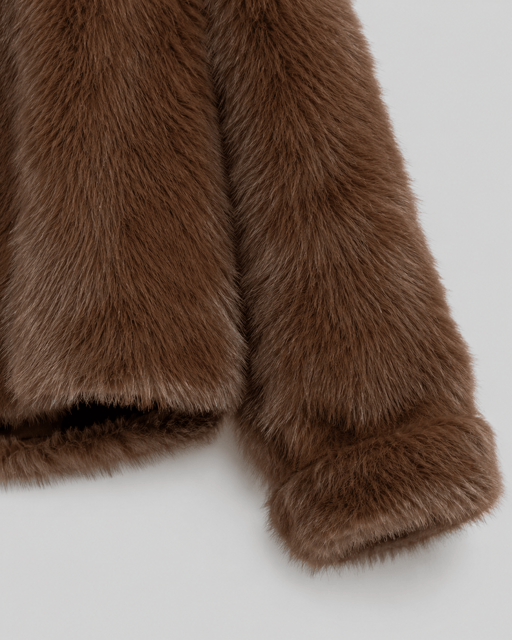 Women's Cropped Faux Fur Jacket | Shawl Collar