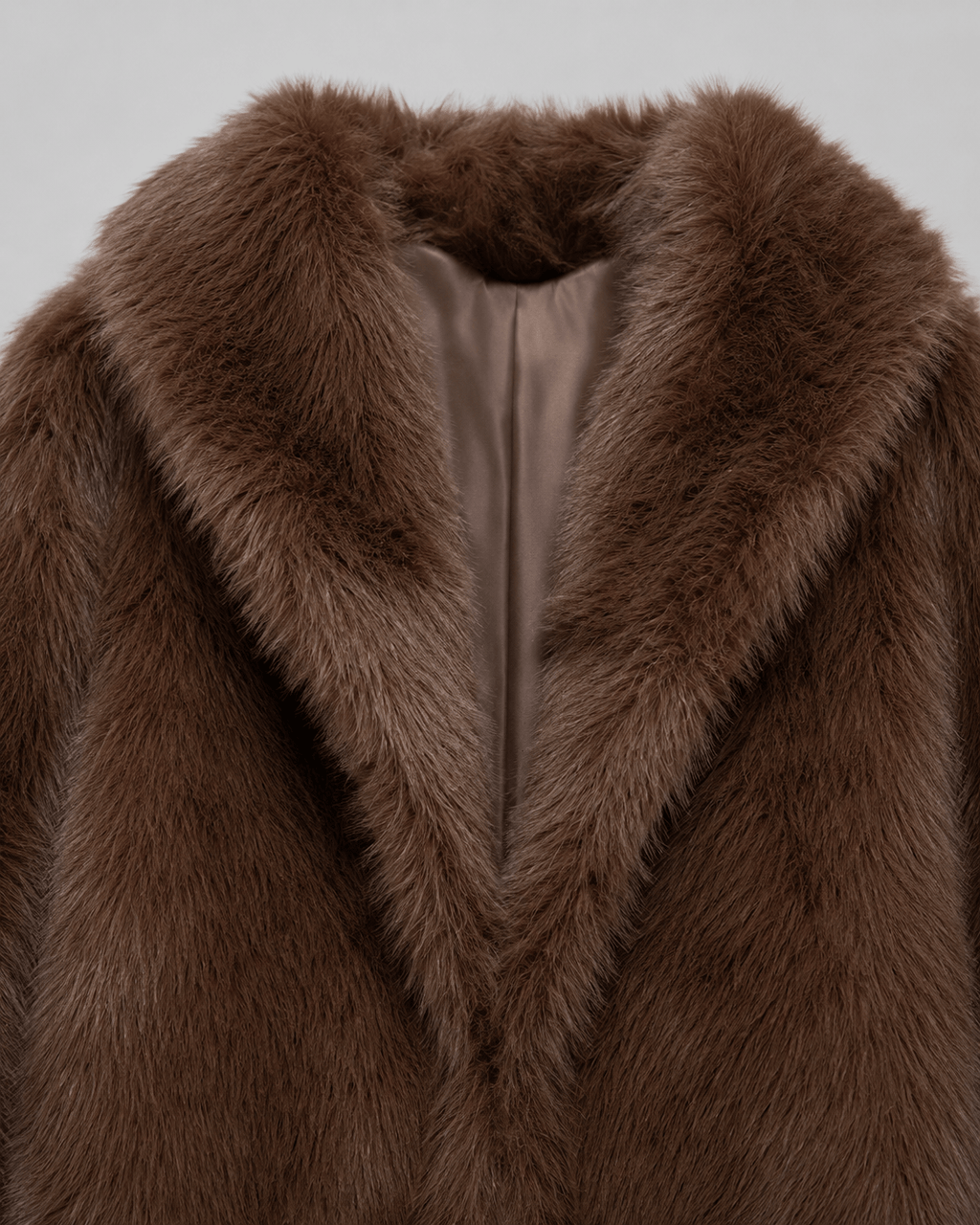 Women's Cropped Faux Fur Jacket | Shawl Collar