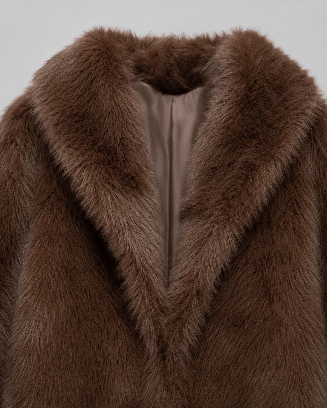 Women's Cropped Faux Fur Jacket | Shawl Collar