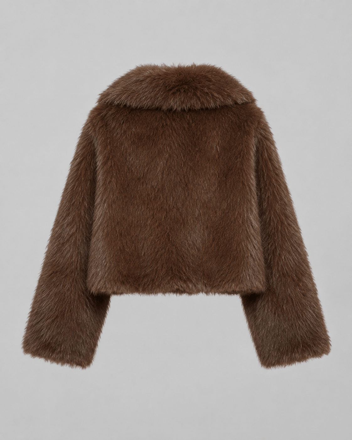 Women's Cropped Faux Fur Jacket | Shawl Collar