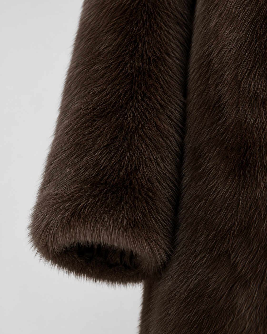 Women's Long Faux Fur Coat | Wide Lapel Collar