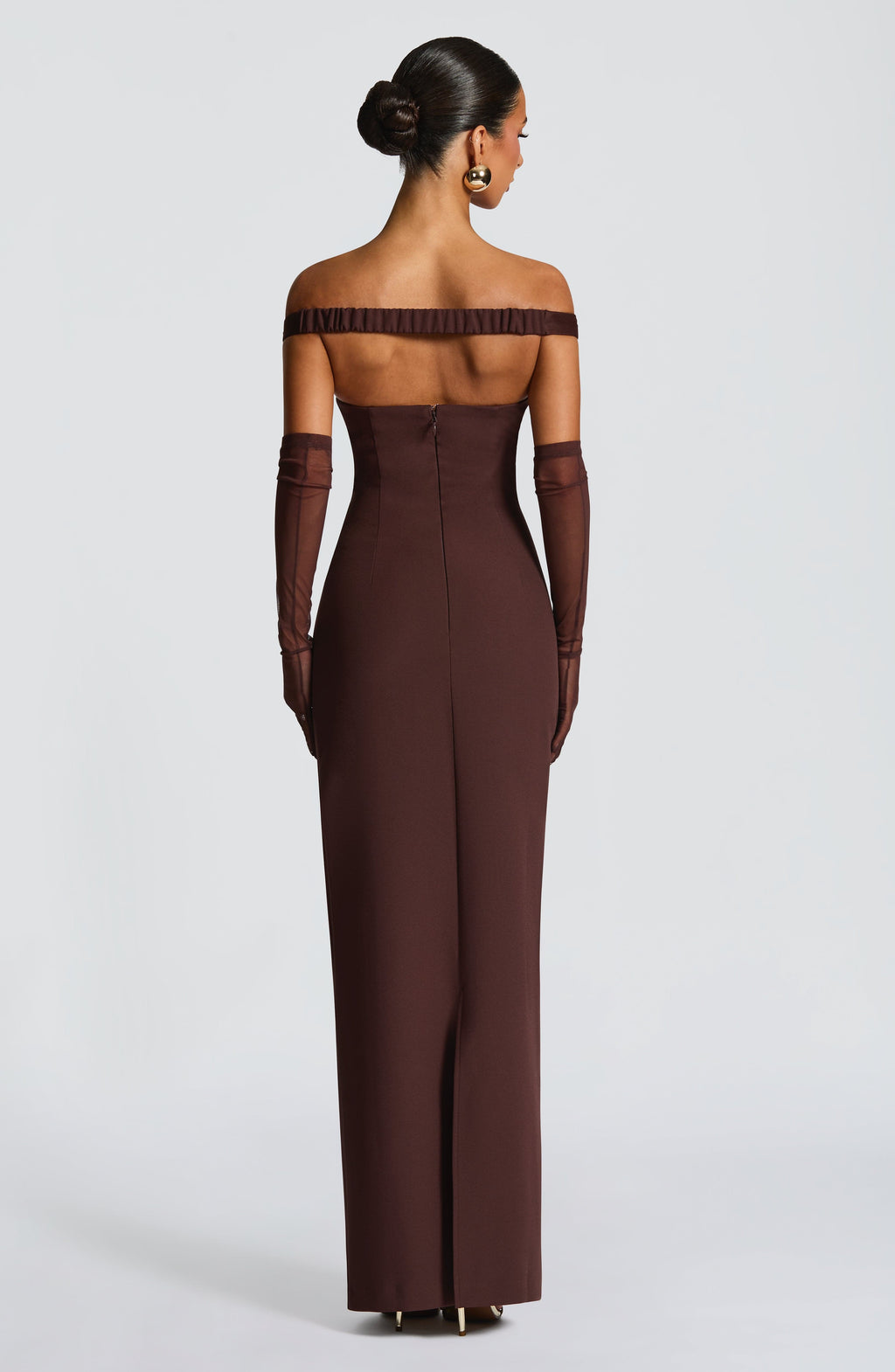Michaela Maxi Dress - Plum Brown