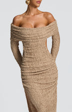 Amber Midi Dress - Beige