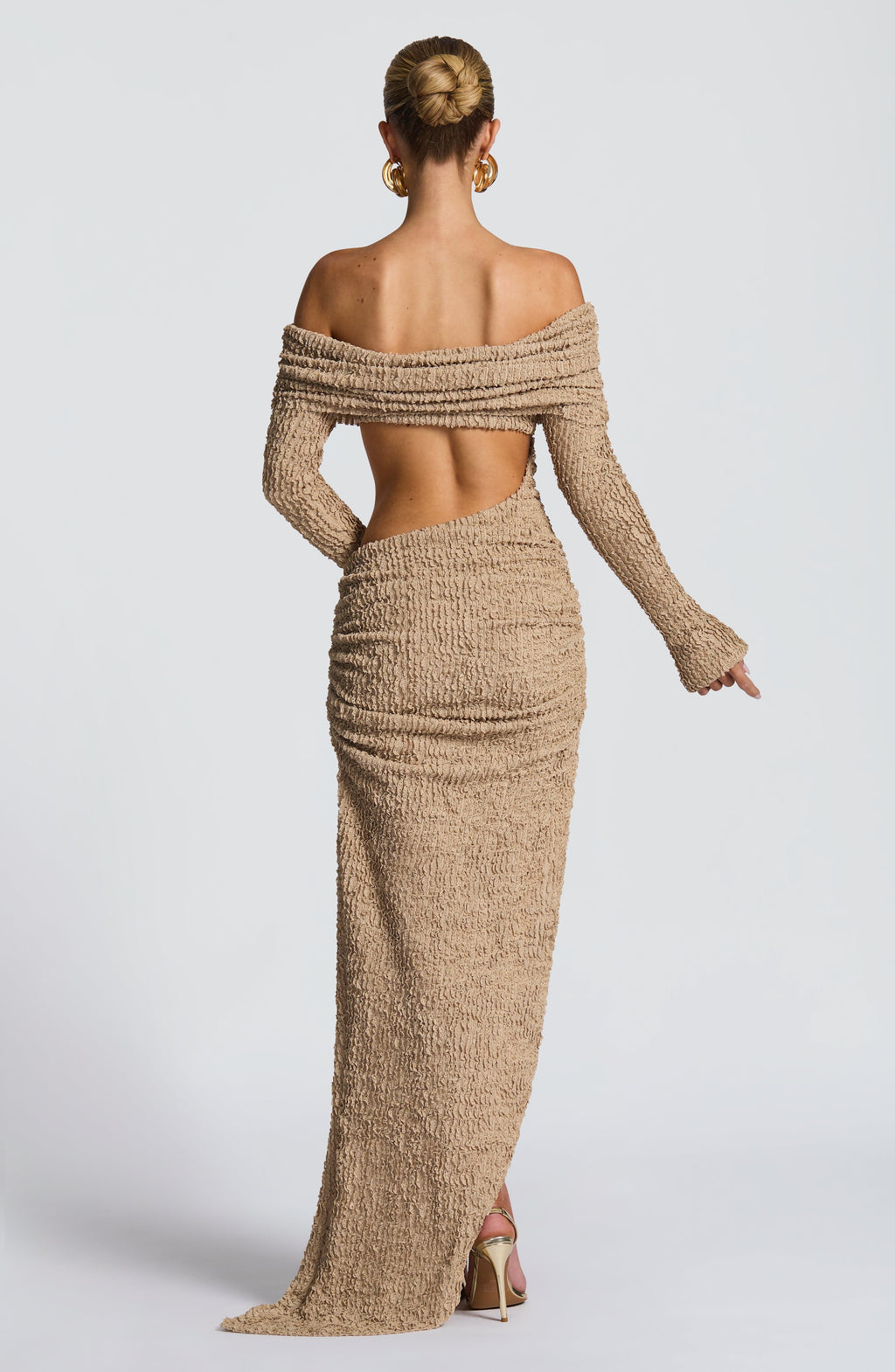 Amber Midi Dress - Beige