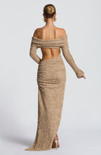 Amber Midi Dress - Beige