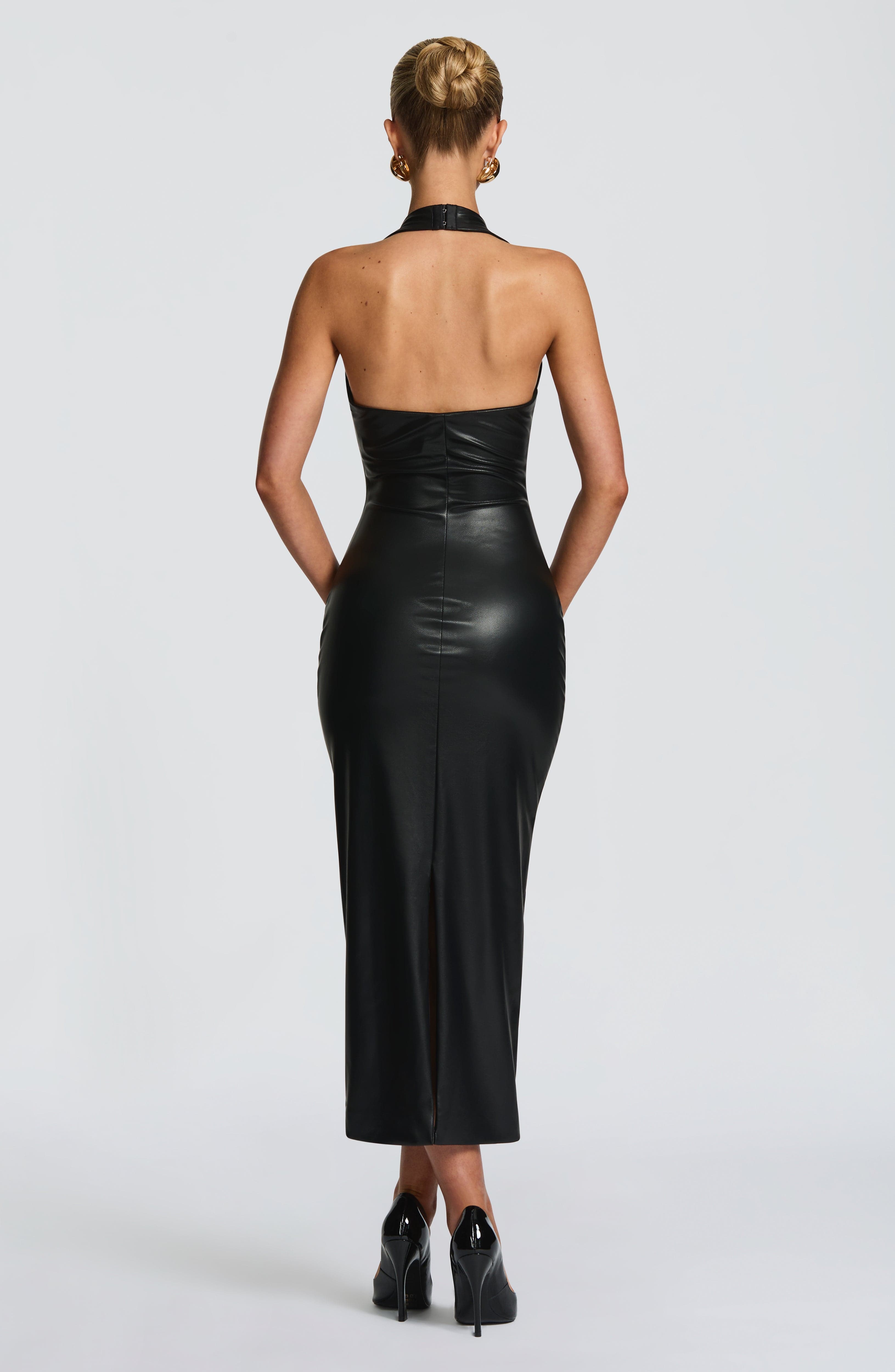 Lisa Midi Dress - Black