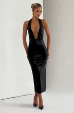 Lisa Midi Dress - Black