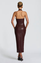 Lisa Midi Dress - Burgundy