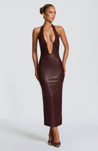 Lisa Midi Dress - Burgundy