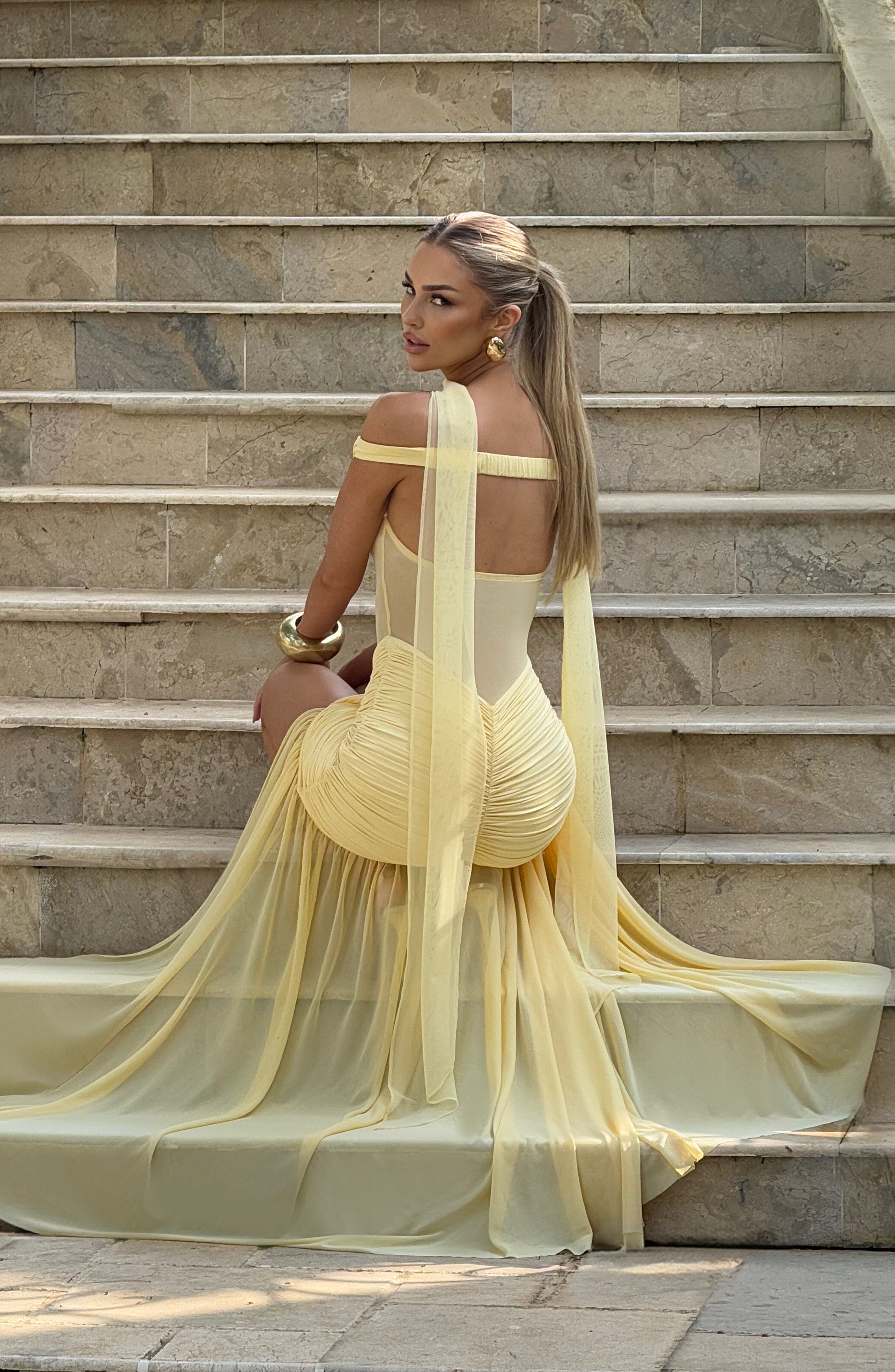 Maria Maxi Dress - Lemon