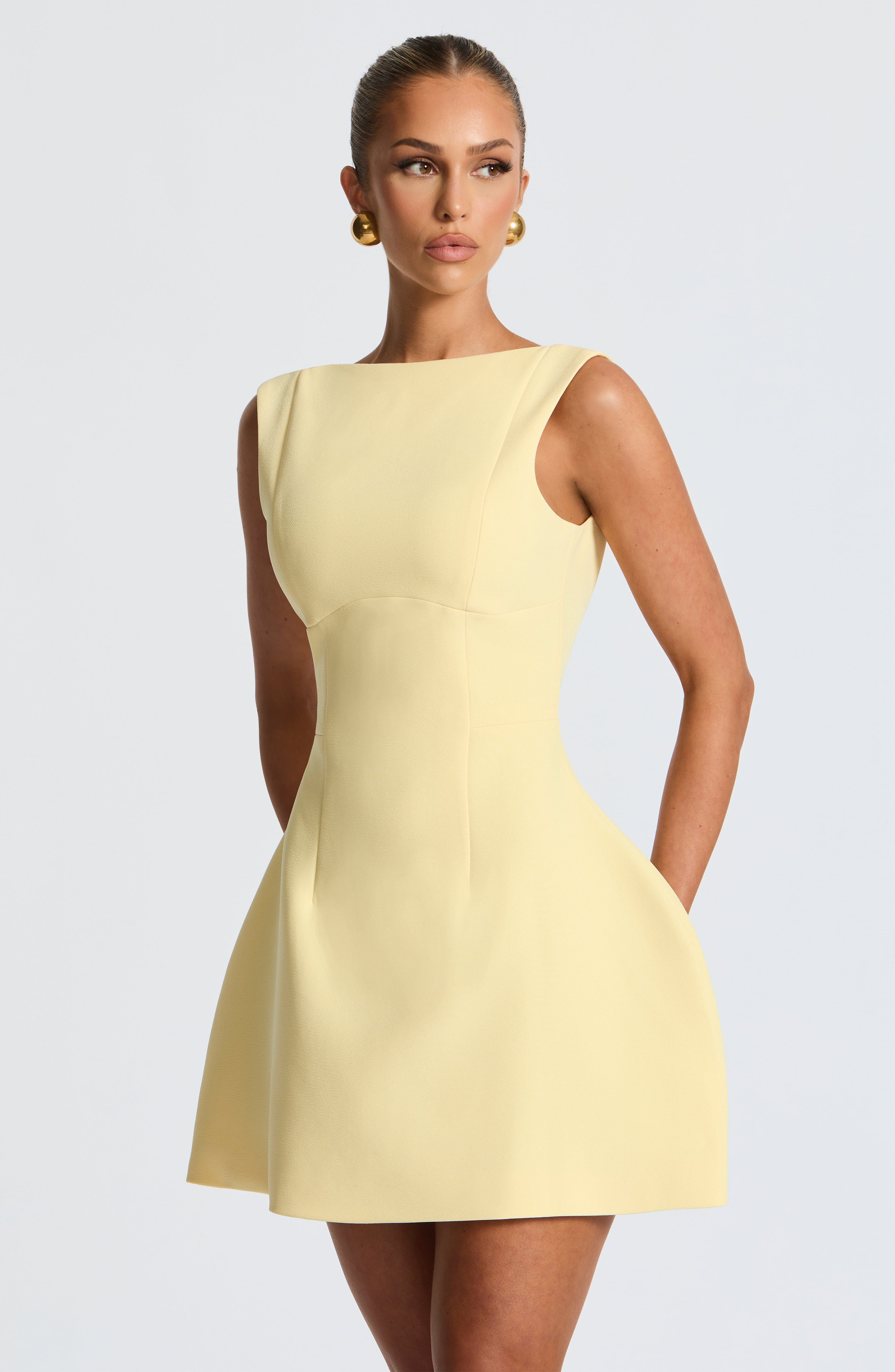 Lisa Mini Dress - Lemon