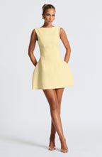 Lisa Mini Dress - Lemon