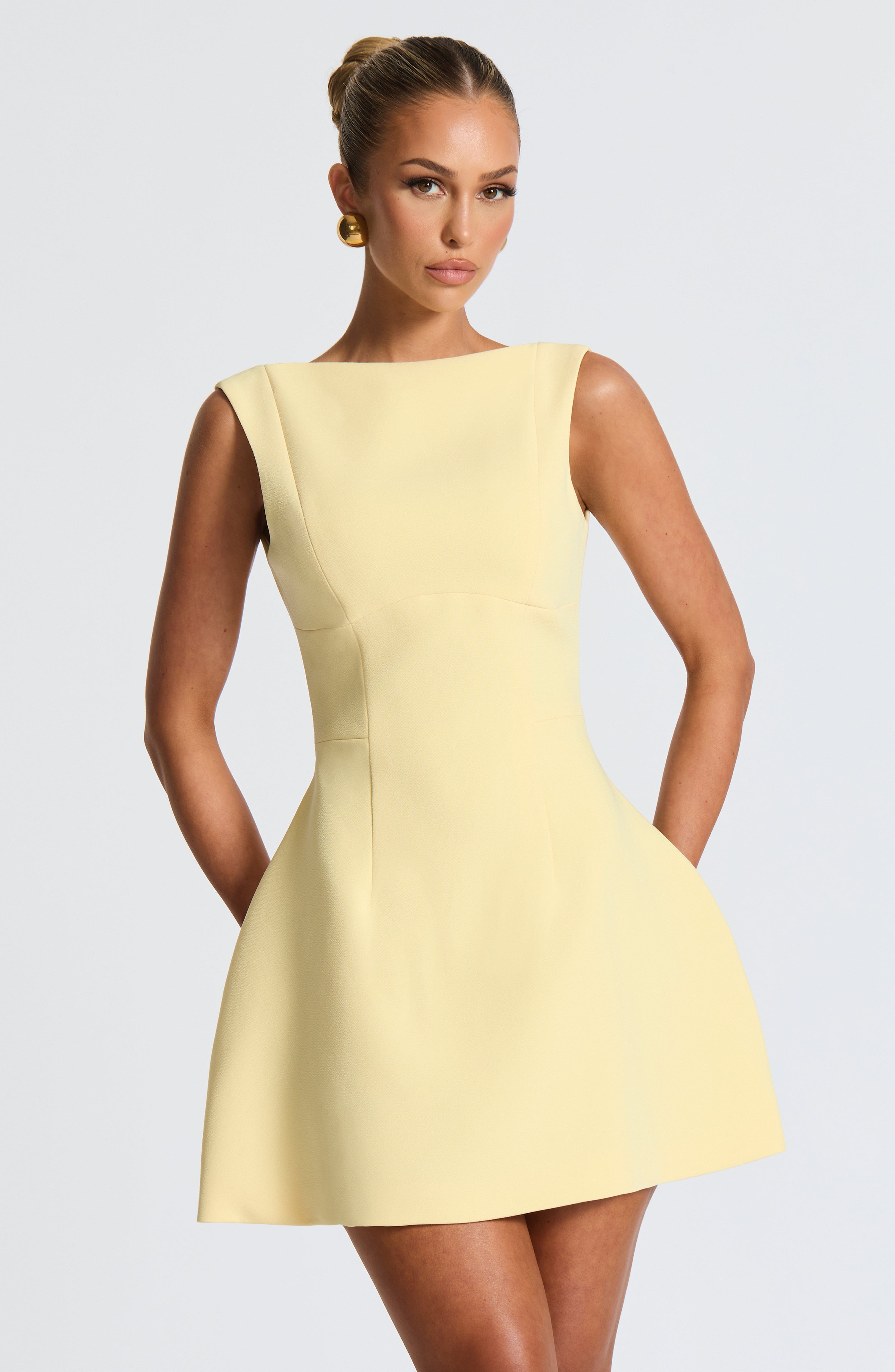 Lisa Mini Dress - Lemon