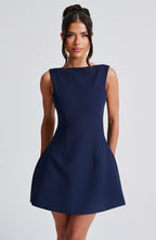 Lisa Mini Dress - Navy