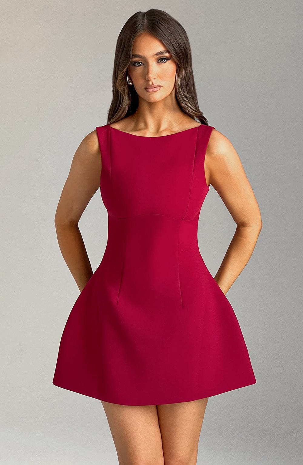 Lisa Mini Dress - Wine