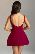 Lisa Mini Dress - Wine