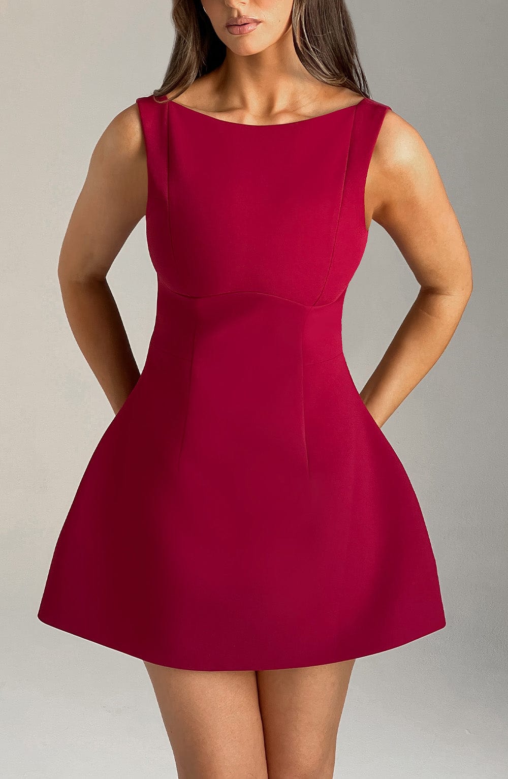Lisa Mini Dress - Wine