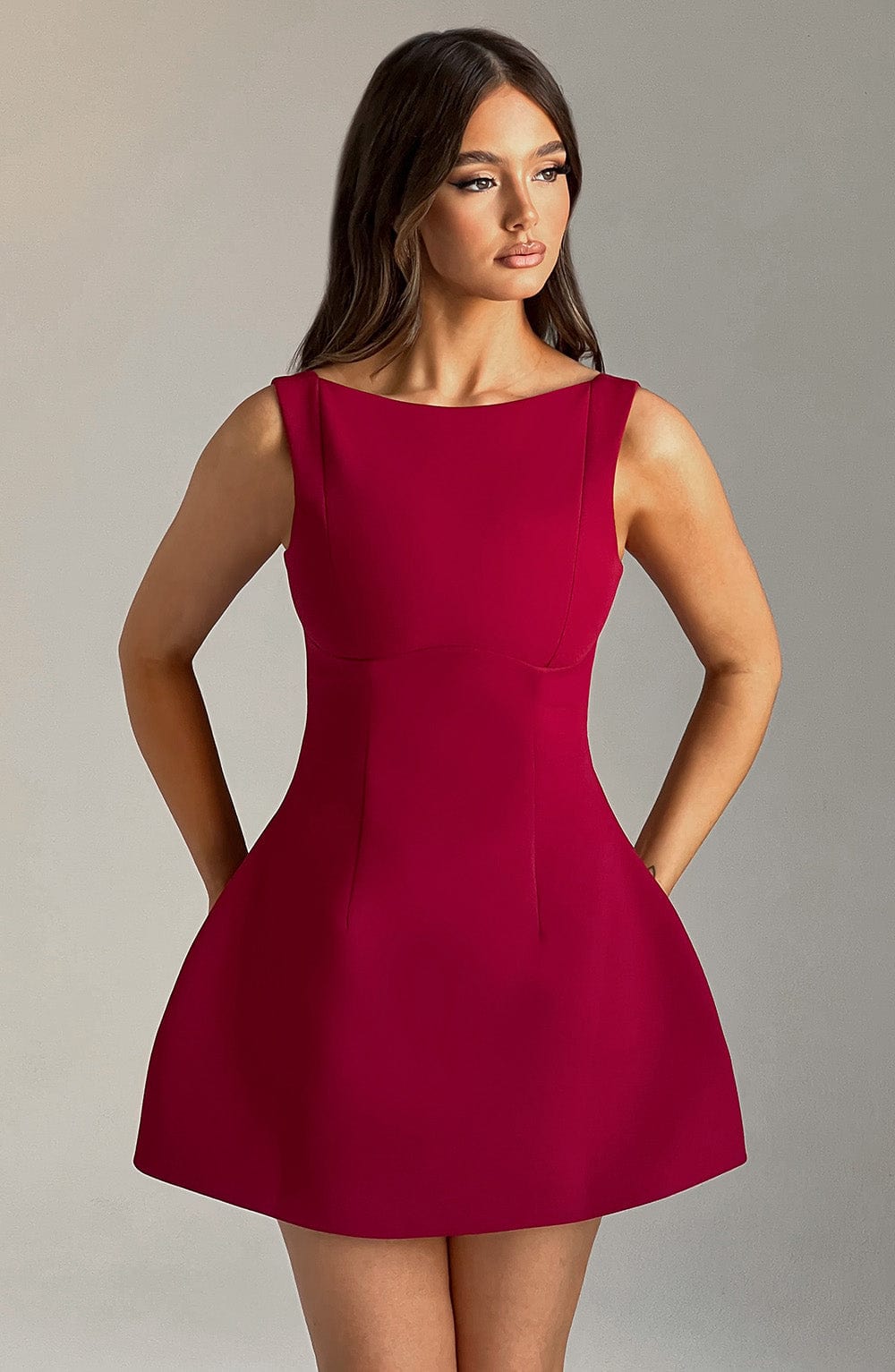 Lisa Mini Dress - Wine